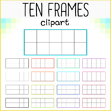Ten Frames Cip-art - Colored Borders