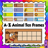 Ten Frames Clip Art | Animals from A to Z Counting Frames