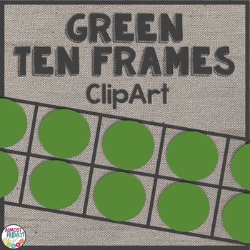 Preview of Ten Frames Clip Art | Green