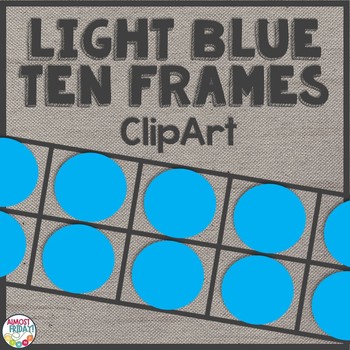 Preview of Ten Frames Clip Art | Light Blue