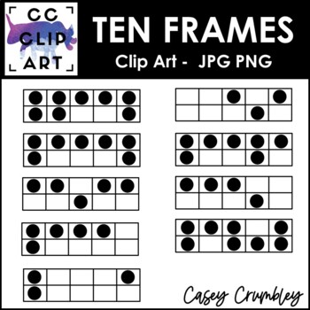 Preview of Ten Frames Clip Art Over 100 Ten Frames HUGE Set