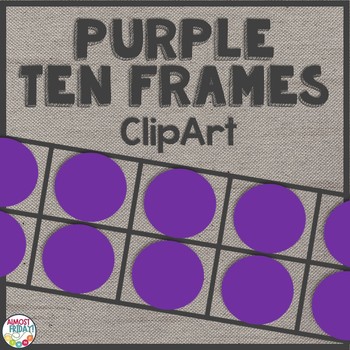 Preview of Ten Frames Clip Art | Purple