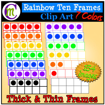 Ten Frames Clipart by CrunchyMom | TPT