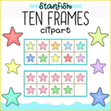 Ten Frames Clipart - Starfish in the Sand
