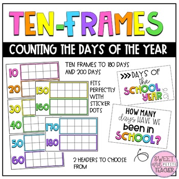 Preview of Ten Frames Counting Chart - Days of the School Year