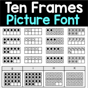 Preview of Ten Frames Font
