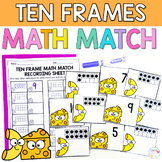 Ten Frames Memory Match Math Game 1st Grade Math Centers