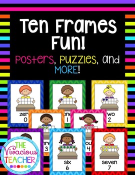 Preview of Ten Frames Fun: Posters, Puzzles, Worksheets, and More!