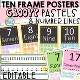 Ten Frames Number Place Value Posters Groovy Pastels EDITA