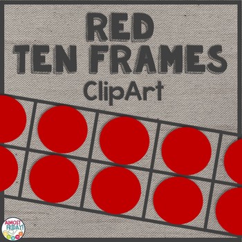 Preview of Ten Frames Clip Art | Red