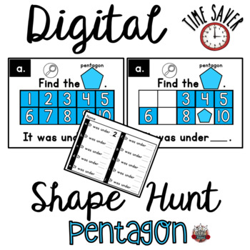 Preview of Ten Frames Shape Game:  PowerPoint Pentagon Game