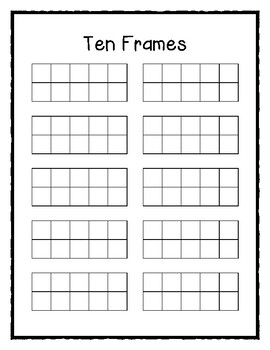 Ten Frames Template by Jalisa's Classroom Creations | TpT