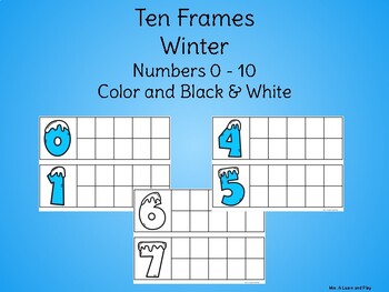 Winter Themed Addition with 10 Frames - Make Take & Teach