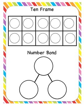 Ten Frames and Number Bonds by Luv 2 Teach K | Teachers Pay Teachers