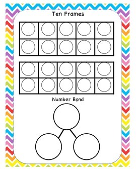 Ten Frames and Number Bonds by Luv 2 Teach K | Teachers Pay Teachers