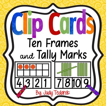 Preview of Ten Frames and Tally Marks Clip Cards (Numbers 1-20)