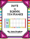 Ten Frames days in school with place value-strips and dots