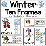 Ten Frames for Penguins, Snowmen and Winter Kids