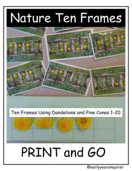 ten frames in nature numbers 1 20 by early years inquirer tpt