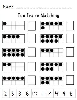 Ten Frames puzzles & Sequencing puzzles by Teaching With Chevron