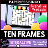 Ten Frames to 20 Interactive Digital Bingo Game - Distance