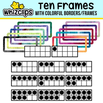 Preview of Ten Frames with Borders Clipart