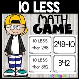 Ten Less Math Game Task Card Center 2nd Grade Review  10 L