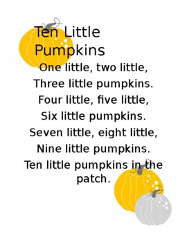 Preview of Ten Little Pumpkins