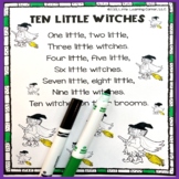 Ten Little Witches Halloween Poem for Kids