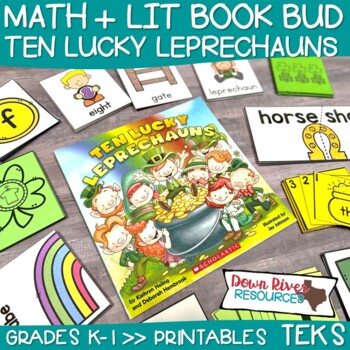 Preview of Ten Lucky Leprechauns Book Bud | Kindergarten St. Patrick's Day Activities
