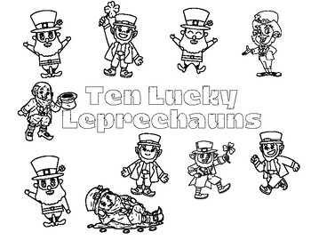 Preview of Ten Lucky Leprechauns Book Companion Activities-No Prep