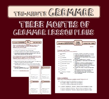 Preview of Ten-Minute Grammar: Trimester Three