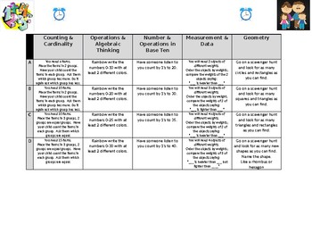 Preview of Ten Minute Math Homework For Kindergarteners