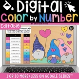 Ten More Ten Less Color by Number Math Google Slides 2nd + 3rd