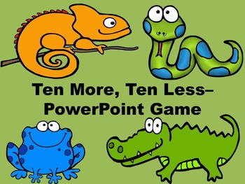 Preview of Ten More, Ten Less - PowerPoint Game
