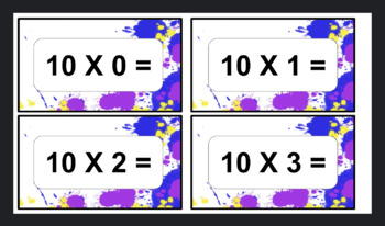 Preview of Ten Multiplication Facts Flash Cards
