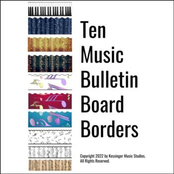 Preview of Ten Music Themed Bulletin Board Borders