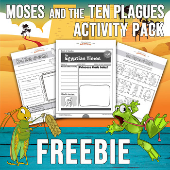 Preview of FREEBIE Moses and the Ten Plagues Activity Pack