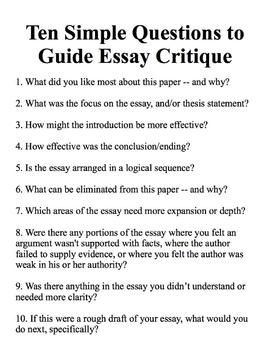 essay writing questions