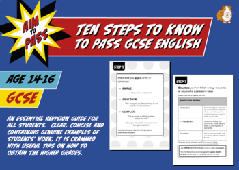 Preview of Ten Steps Students Need To Know To Pass GCSE English (14-16 years)