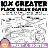 Ten Times Greater Place Value Games - Decimal & Whole Numb