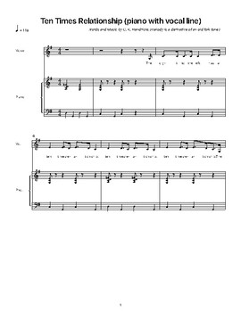 Preview of Ten Times Relationship: Sheet Music
