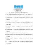 Ten Tips for Awesome Auditions (Drama) + rubric