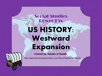 Preview of Ten US History Westward Expansion Vocabulary Posters Power Pix