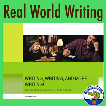 Preview of Ten Writing Prompts for the Real World PowerPoint - Task Cards