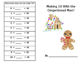 Preview of Ten and Twenty Frames with the Gingerbread Man