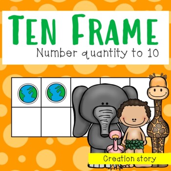 Preview of Ten frame counting to 10 creation story theme