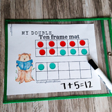 Ten frame mat | Double ten frame mat | Math manipulative