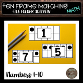 Ten frame matching number to quantity file folder