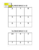 Ten frame number bingo